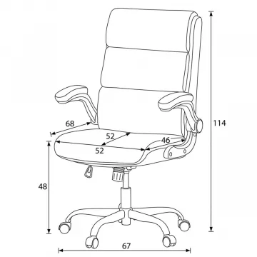 Kancelárske kreslo KA-K3104 rozmery