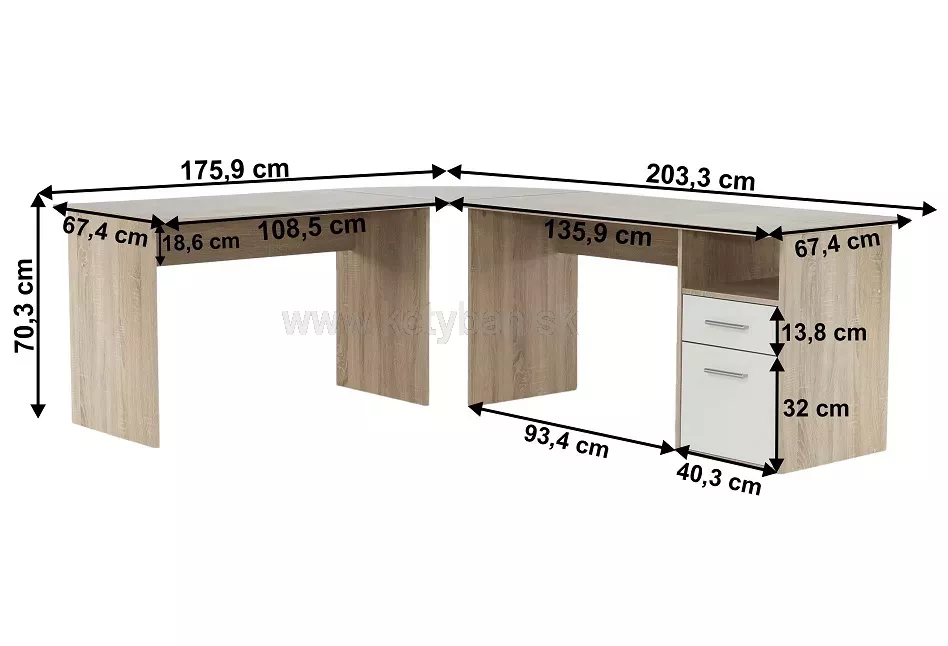 Rohov pracovn stl Maurus new MA11