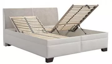 Čalúnená posteľ Quatro, Loft 1 / Matrix 2 / Silvia Duo 1a, s prikrývkou a vankúšmi