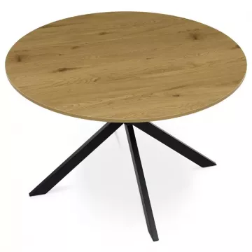 Okrhly jedlensk stl 120x120cm, mdf, divok dub, HT-F4120 OAK