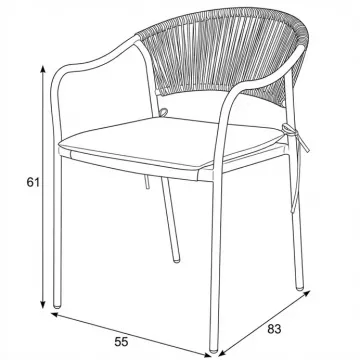 Z�hradn� stoli�ka AZC-L1352 - Grey
