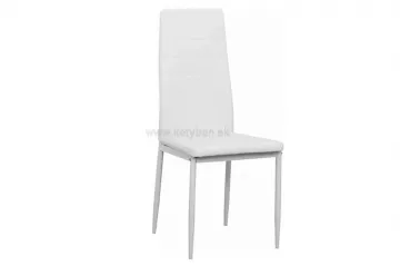 Jedálenská stolička Coleta ekokoža biela/kov biela
