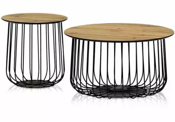 Set 2 ks variabilných a multifunkčných stolíkov Af-3007 oak
