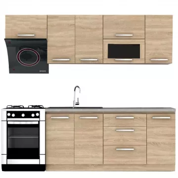 Kuchynsk linka 2,4 m, dub sonoma, NOVA PLUS