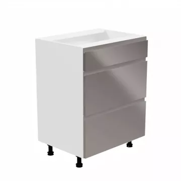 Spodn skrinka, biela / ed extra vysok lesk, av, AURORA D60S3