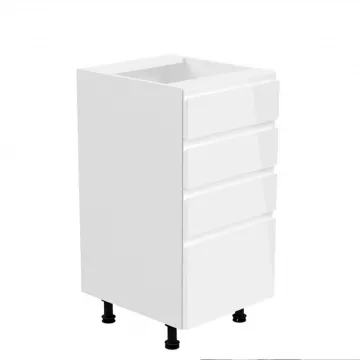 Spodn skrinka, biela / biela extra vysok lesk, AURORA D40S4
