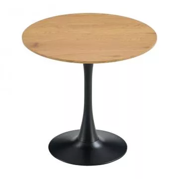 Jedlensk stl, okrhly, dub/ierna, priemer 80 cm, REVENTON NEW