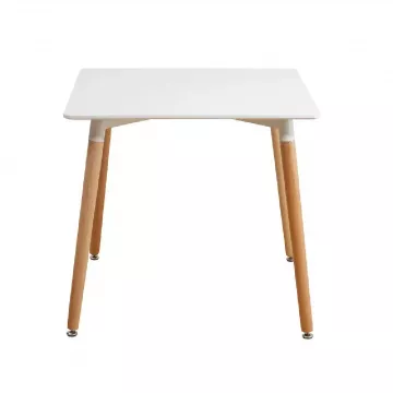Jedlensk stl, biela/buk, 70x70 cm, DIDIER 4 NEW