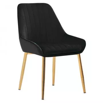 Jedlensk stolika, ierna Velvet ltka/gold chrm-zlat, PERLIA