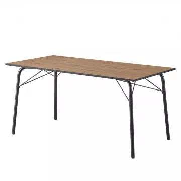 Jedlensk stl, dub artisan/ierna, 160x80x75 cm, NALAK TYP 3