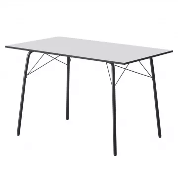Jedlensk stl, biela/ierna, 120x75x75 cm, NALAK TYP 2