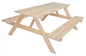 Piknik so sklopnými lavičkami 180 cm