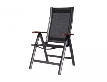 ASS COMFORT zhradn polohovacie kreslo hlinkov - antracit ierna