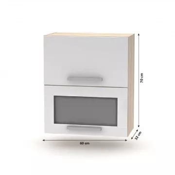 Kuchynsk linka 2,4 m, dub sonoma/biela, NOVA PLUS