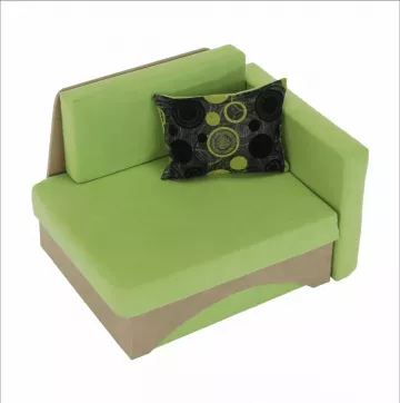 Rozkladacie kreslo, zelen/bov, prav, KUBO 