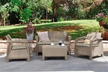 set Corfu cappuccino pískové podušky