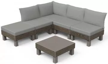 ELEMENTS z�hradn� plastov� set - walnut