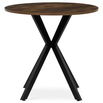 Okrhly jedlensk stl 80x80cm, mdf, old wood, HT-F4108 OLW