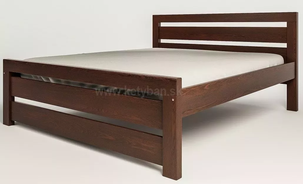 Drevená posteľ Rhino I, 200x180 cm, hnedá