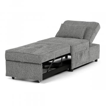 Rozkladacie kreslo, sivá, látka, ASB-C3210 GREY2 ? Šedá