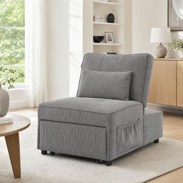 Rozkladacie kreslo, sivá, látka, ASB-C3210 GREY2 ? Šedá