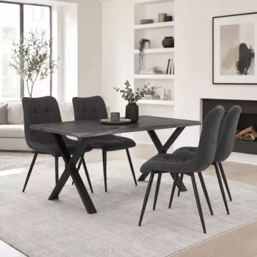 Pevná jedálenský stôl Ht-f4316 GREY