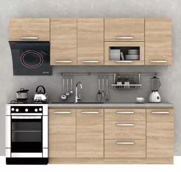 Kuchynsk linka 2,4 m, dub sonoma, NOVA PLUS