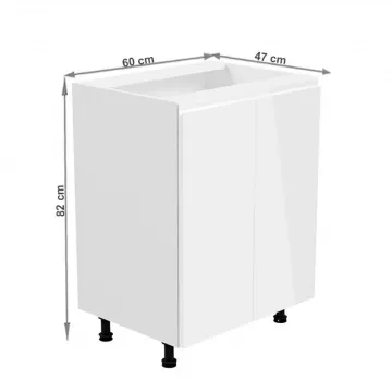 Spodn skrinka, biela / biela extra vysok lesk, AURORA D602F