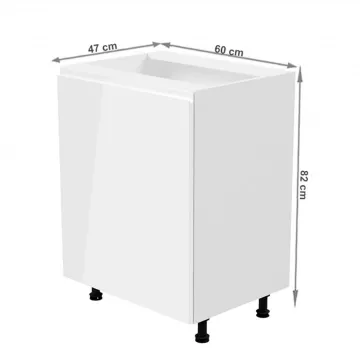 Spodn skrinka, biela / biela extra vysok lesk, av, AURORA D601F