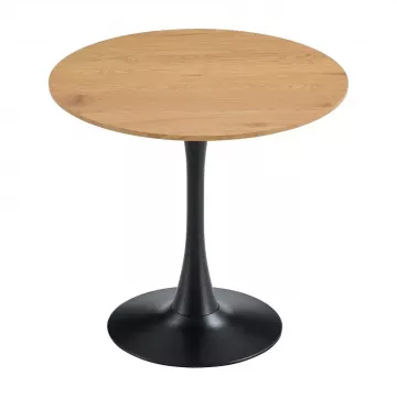 Jedlensk stl, okrhly, dub/ierna, priemer 110 cm, REVENTON NEW