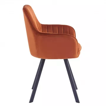 Dizajnov kreslo, terakota Velvet ltka, AURIL