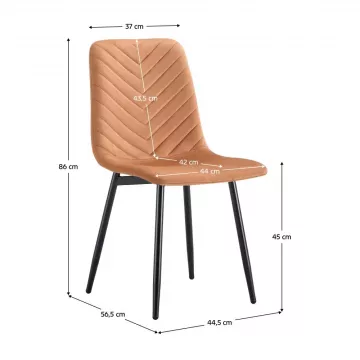 Stolika, terakota Velvet ltka/ierna, RAMITA TYP 2