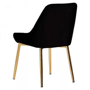 Jedlensk stolika, ierna Velvet ltka/gold chrm-zlat, PERLIA