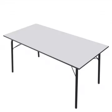 Jedlensk stl, biela/ierna, 160x80x75 cm, NALAK TYP 3