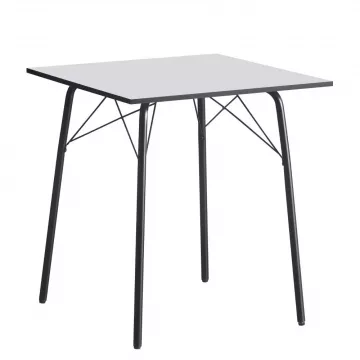 Jedlensk stl, biela / ierna, 70x70x75 cm, NALAK TYP 1