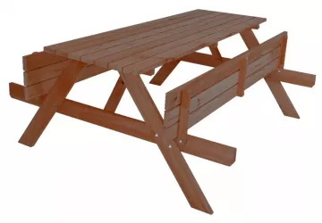 Piknik so sklopnmi lavikami 180 cm