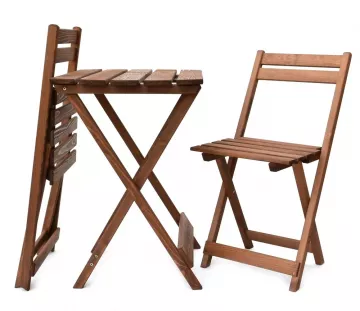 COFFEE bistro set drevený