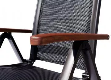 ASS COMFORT zhradn polohovacie kreslo hlinkov - antracit ierna