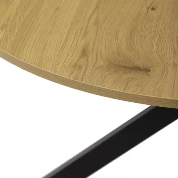Okrhly jedlensk stl 120x120cm, mdf, divok dub, HT-F4120 OAK