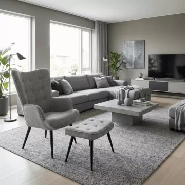 relaxačné kreslo s podnožkou Ak-303 GREY2