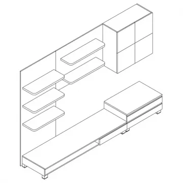 Moderná obývacia stena 9hq08