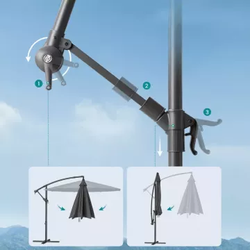 Záhradný závesný slnečník ASL-E1116