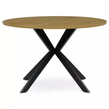 Okrhly jedlensk stl 120x120cm, mdf, divok dub, HT-F4120 OAK