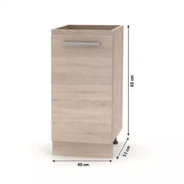 Kuchynsk linka 2,4 m, dub sonoma/biela, NOVA PLUS