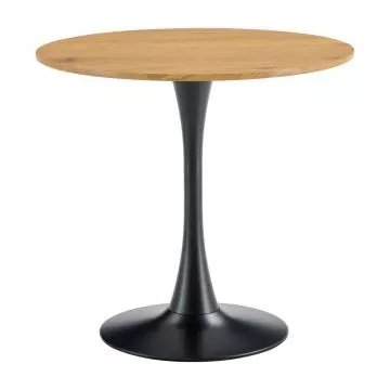 Jedlensk stl, okrhly, dub/ierna, priemer 80 cm, REVENTON NEW