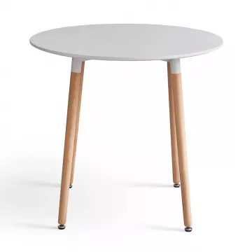 Jedlensk stl, biela/buk, priemer 80 cm, ELCAN NEW TYP 2