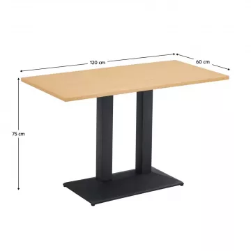 Jedlensk bistro stl, dub/ierna, 120x60 cm, RINALDO TYP 2