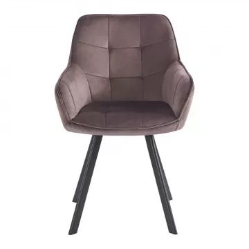Dizajnov kreslo, edohned Velvet/ierna, PETIN
