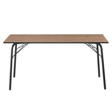 Jedlensk stl, dub artisan/ierna, 160x80x75 cm, NALAK TYP 3