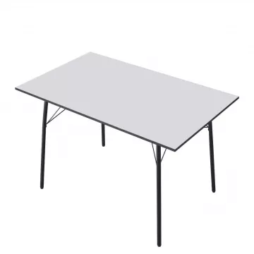 Jedlensk stl, biela/ierna, 120x75x75 cm, NALAK TYP 2